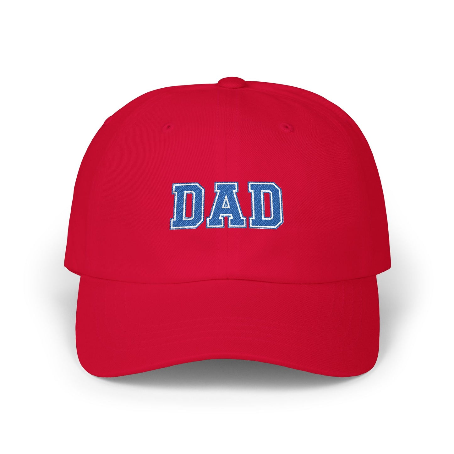 DAD Embroidered Classic Dad Cap – Vintage Varsity Baseball Hat for Fathers Hats Printify Cranberry One size