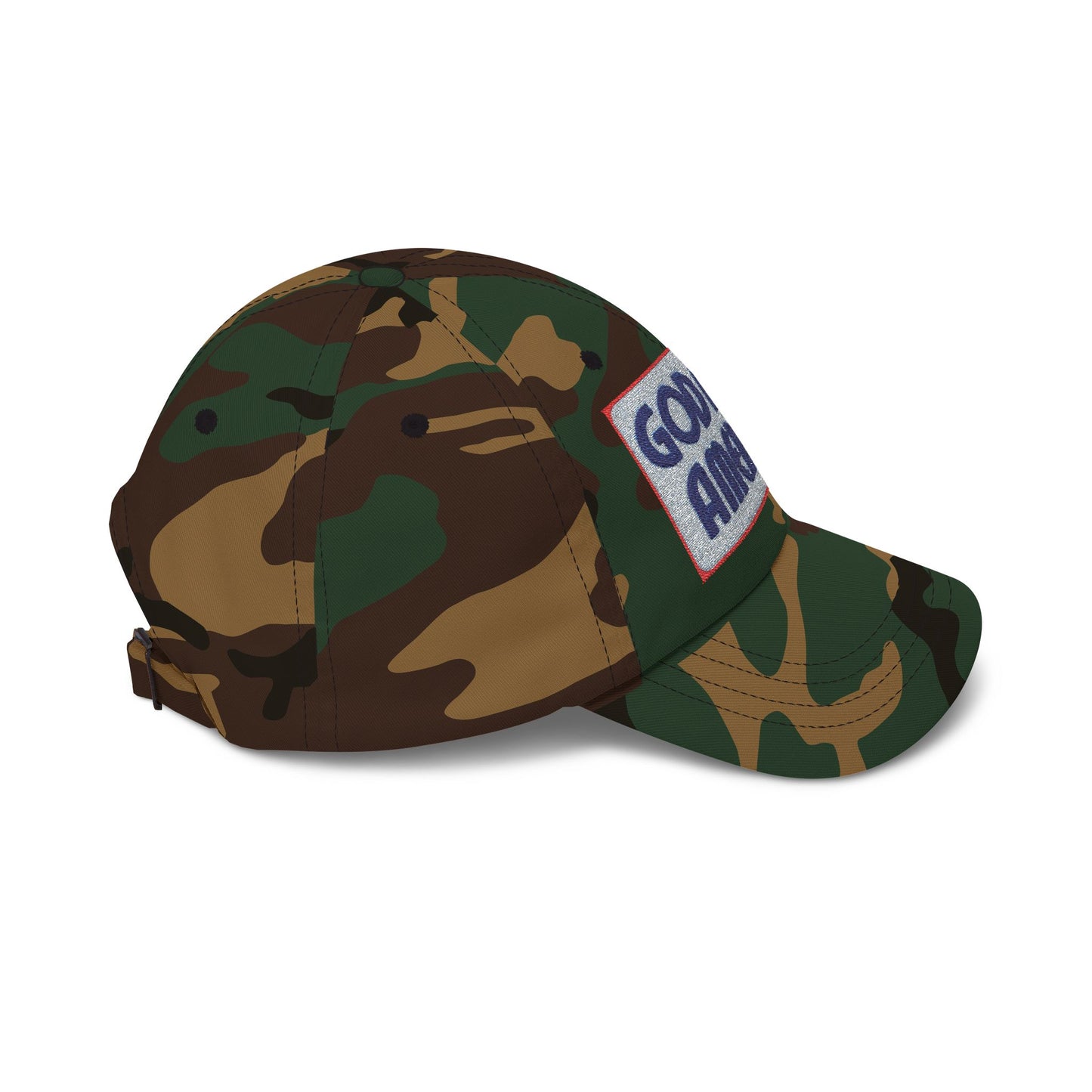 God Bless America Dad Cap — Patriotic Embroidered Baseball Hat