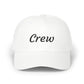 Crew Embroidered Dad Cap - Classic White Adjustable Baseball Hat Hats Printify White One size