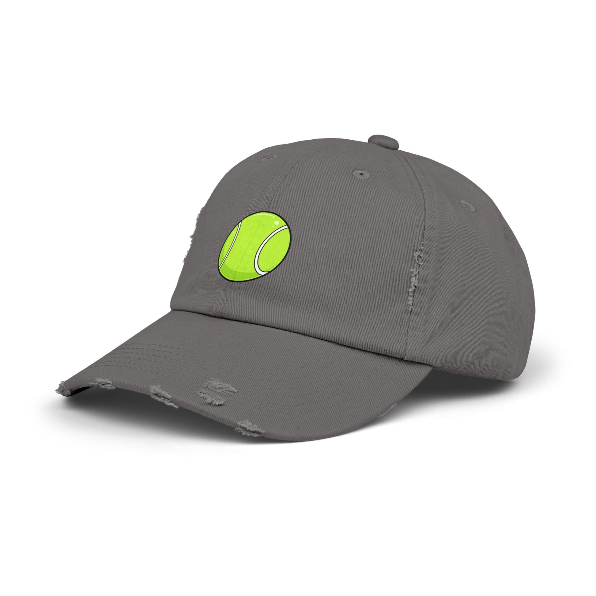 Distressed Tennis Ball Cap — Vintage Sport Dad Hat Hats Printify