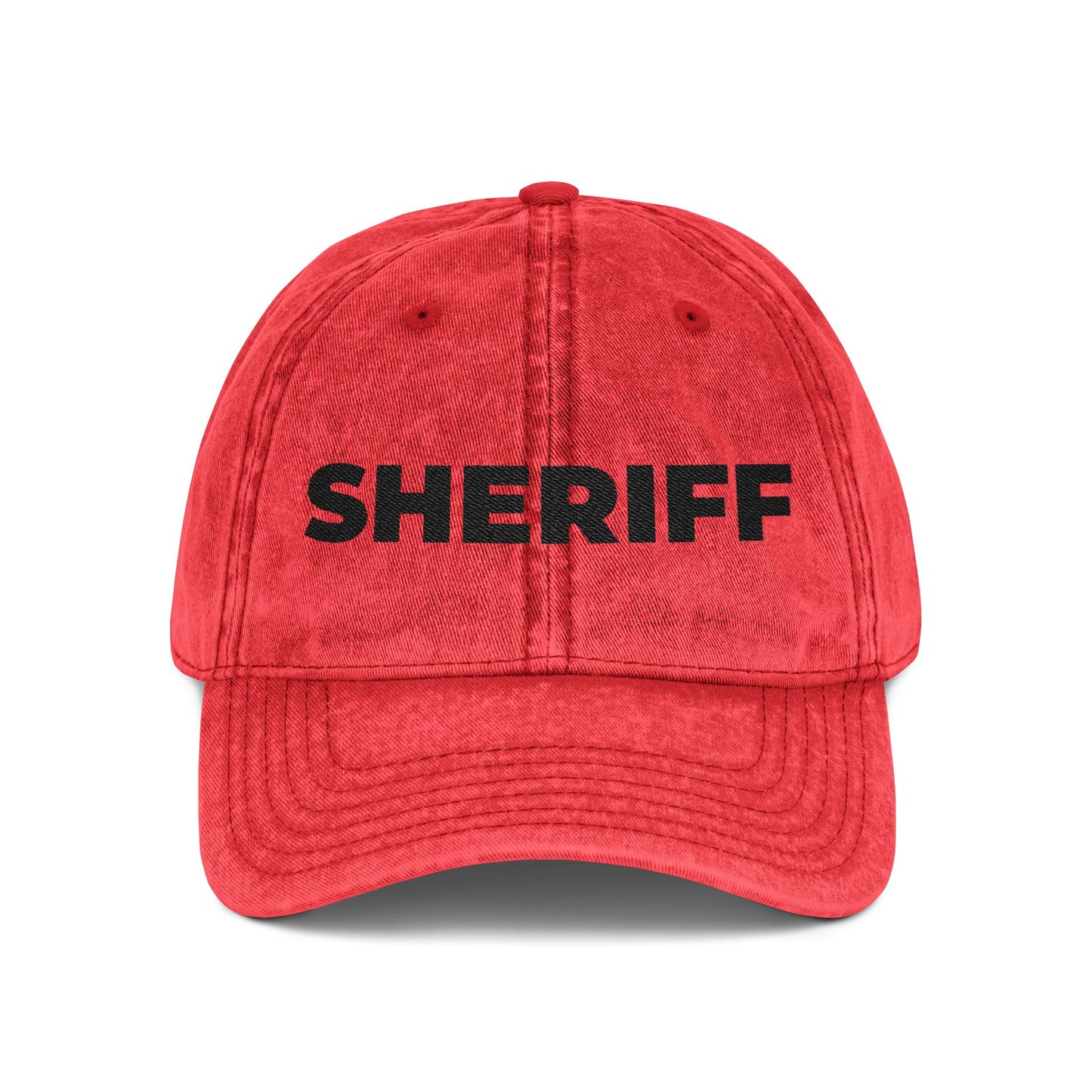 Vintage Cap (Embroidery) Hats Printify One size Red