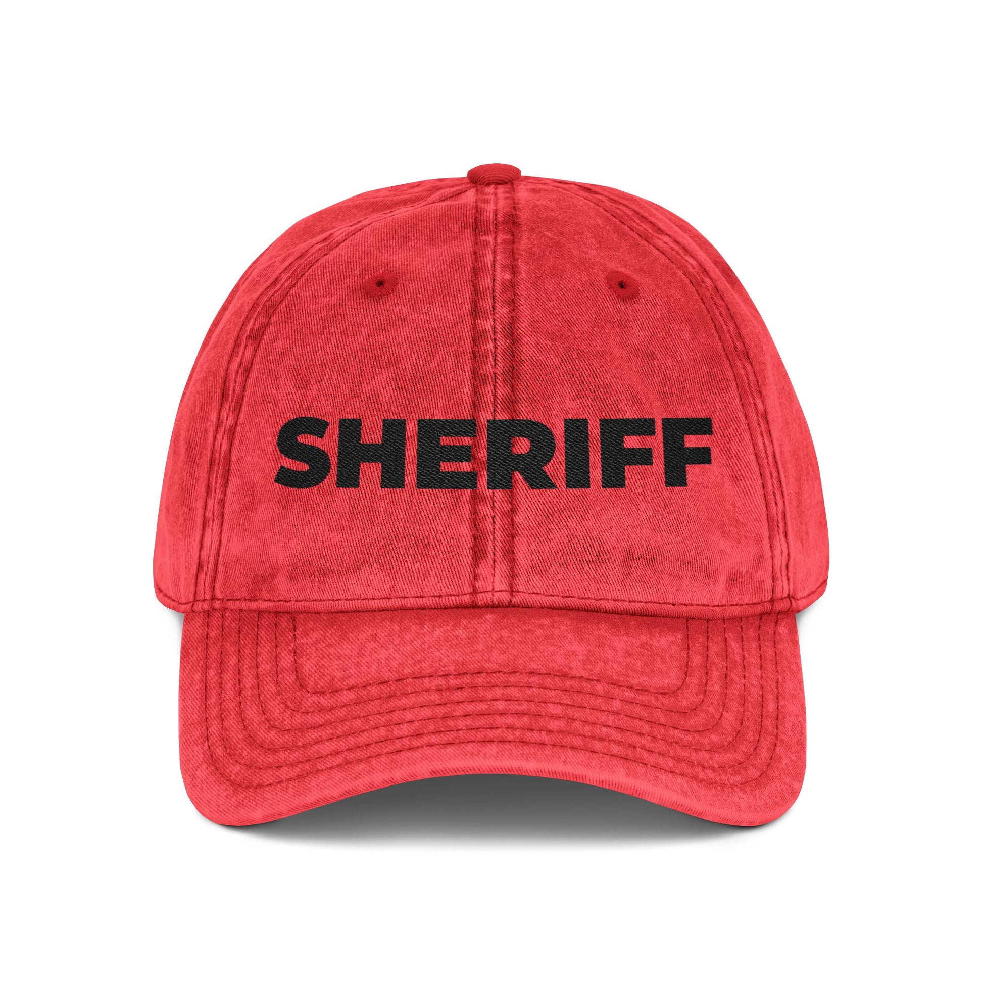 Vintage Cap (Embroidery) Hats Printify One size Red