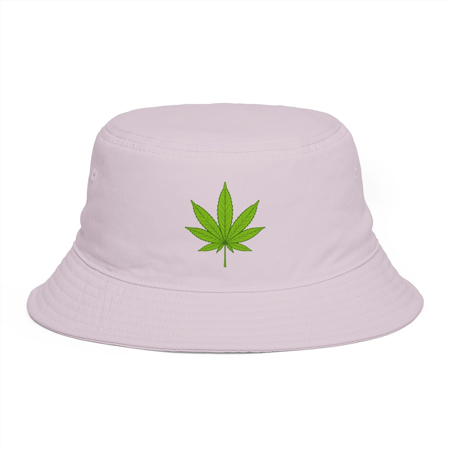 Cannabis Leaf Bucket Hat — Brown Marijuana Graphic Sun Hat Hats Printify One size Orchid