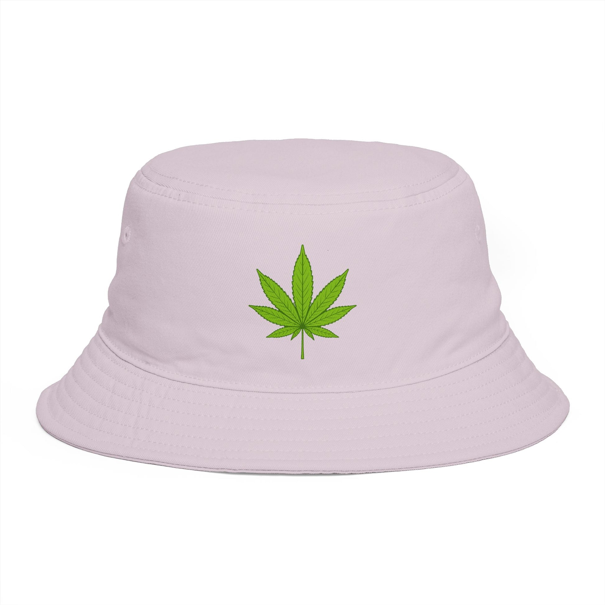 Cannabis Leaf Bucket Hat — Brown Marijuana Graphic Sun Hat Hats Printify One size Orchid