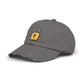 Padlock Distressed Cap — Minimal Lock Embroidered Baseball Hat Hats Printify