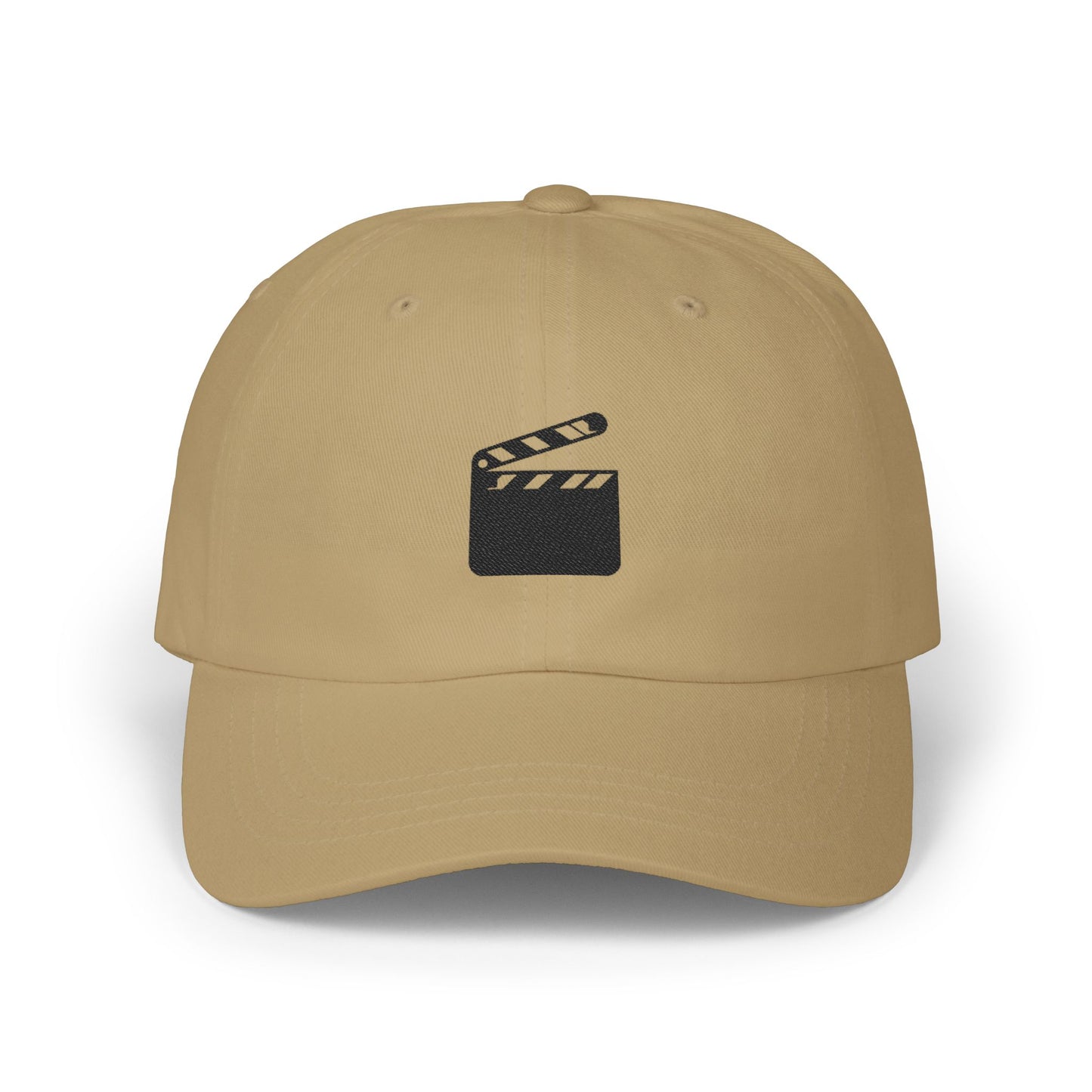 Dad Cap with Film Clapper Embroidery – Movie Director Hat Hats Printify Khaki One size