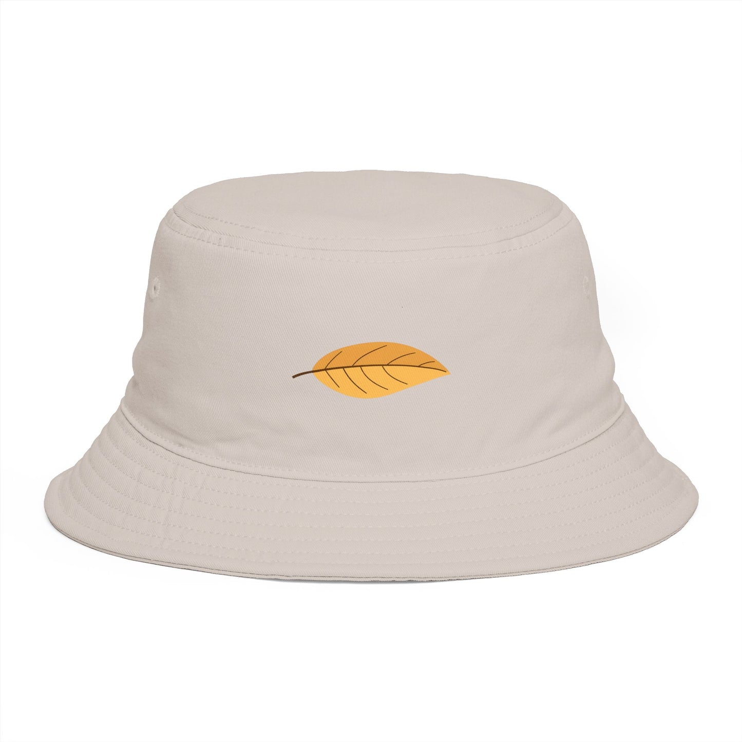 Autumn Leaf Bucket Hat — Brown Fall Outdoor Sun Hat
