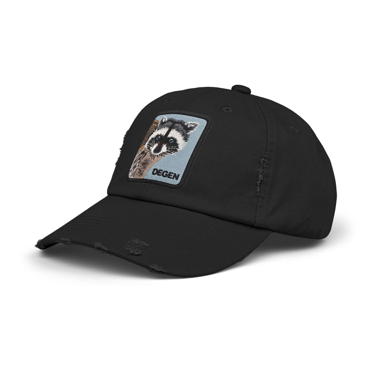 Unisex Distressed Cap Hats Printify Black One size