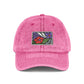 Vintage Embroidered Floral Patch Cap Hats Printify One size Pink