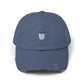 Distressed Bucket Hat — Embroidered Ice Bucket Design Cap Hats Printify Scotland Blue One size