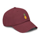 Pineapple Embroidered Washed Baseball Cap
