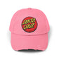 Santa Cruz Logo Distressed Cap – Vintage Skate Dad Hat Hats Printify True Pink One size