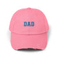Distressed 'DAD' Baseball Cap - Vintage Dad Hat, Father's Day Gift Hats Printify True Pink One size