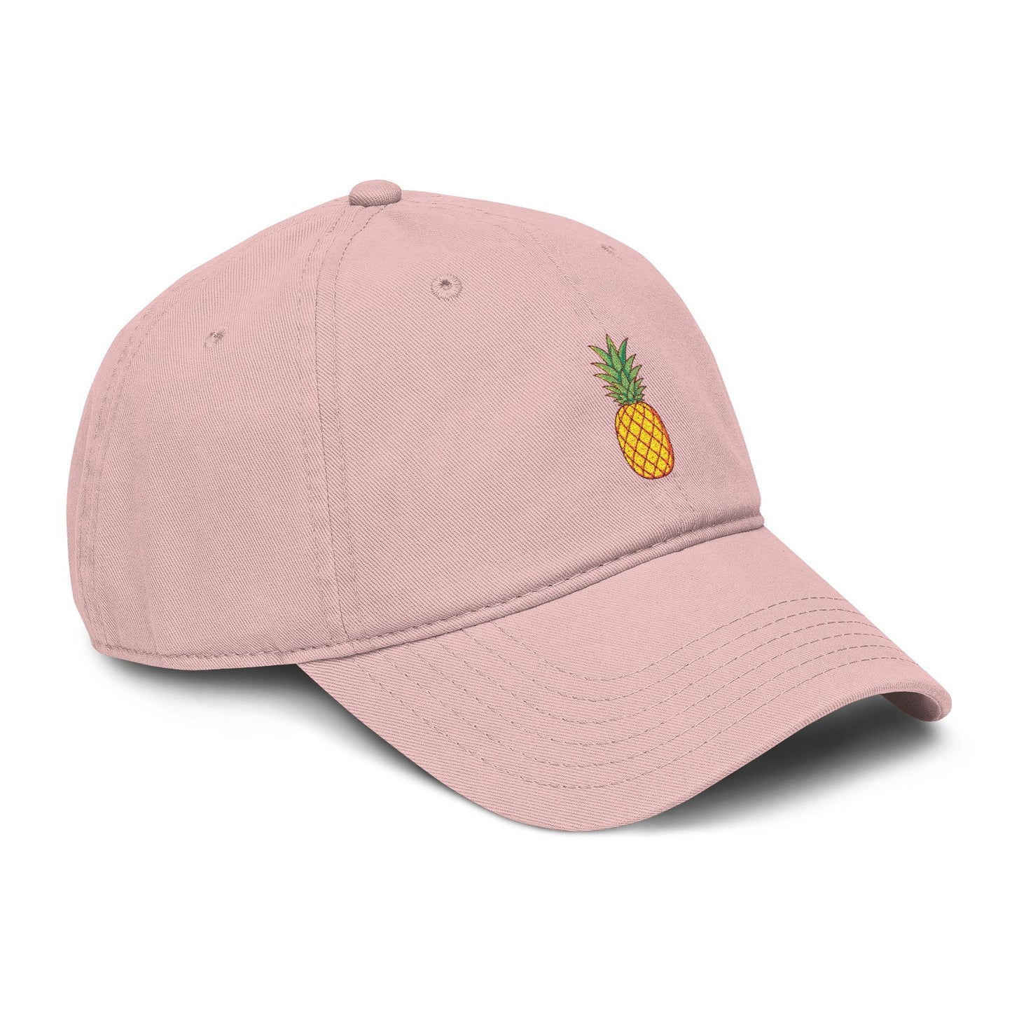 Pineapple Embroidered Washed Baseball Cap