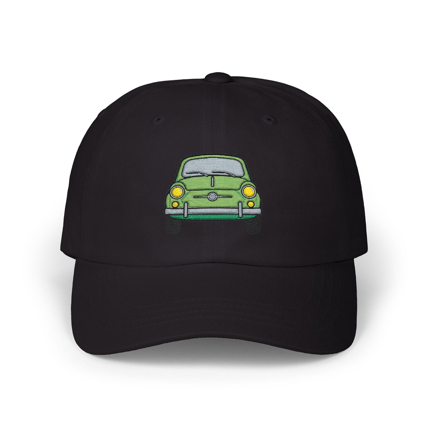 Vintage Green Beetle Dad Cap — Retro Car Baseball Hat Hats Printify Black One size