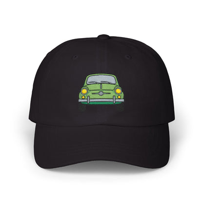 Vintage Green Beetle Dad Cap — Retro Car Baseball Hat Hats Printify Black One size