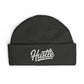 Hustle Cuff Beanie – Embroidered Knit Winter Hat Hats Printify One size Coal