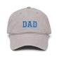 Dad Embroidered Washed Baseball Cap Hats Printify One size Gray