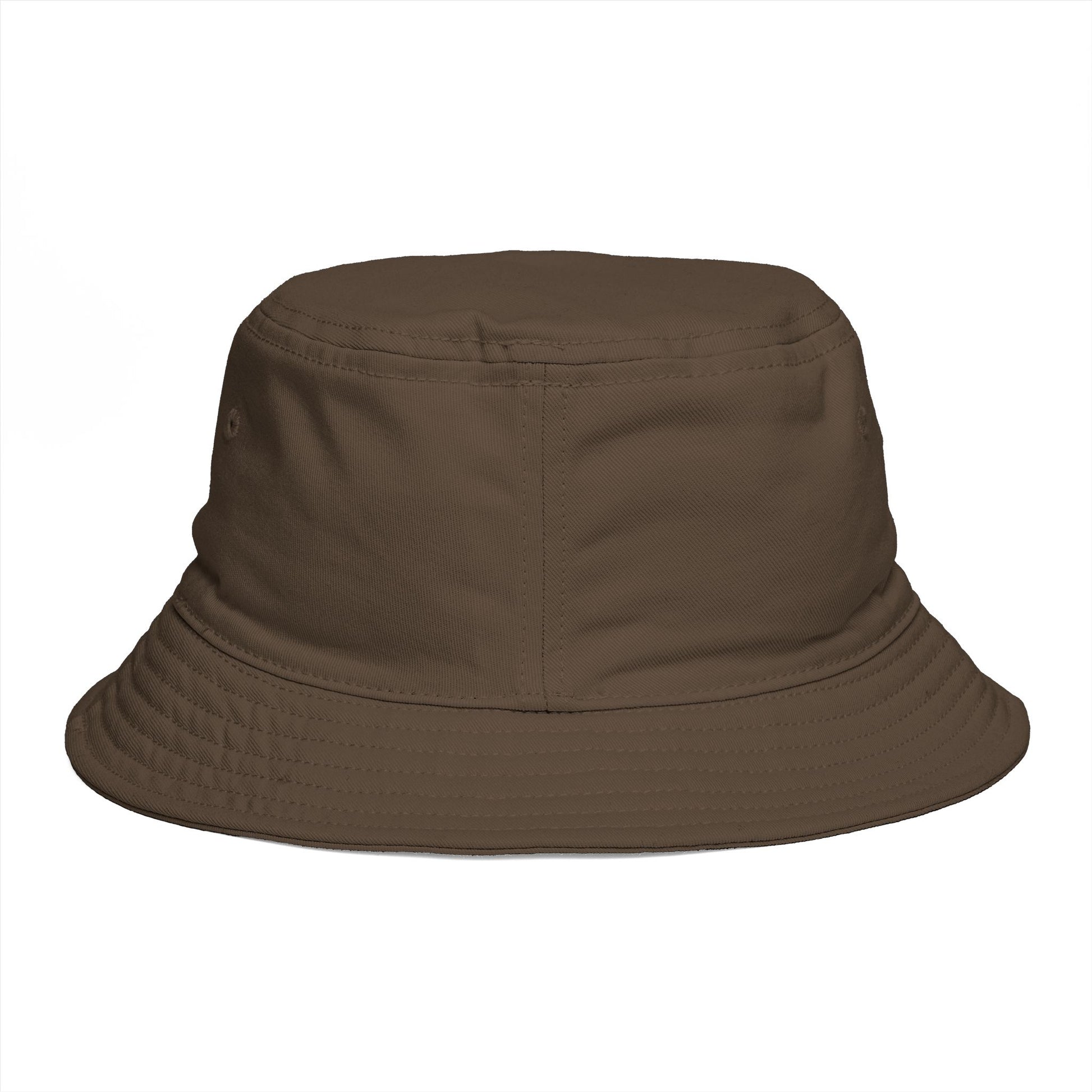 Schrute Farms Bucket Hat — Brown Retro Logo Farmwear Hats Printify