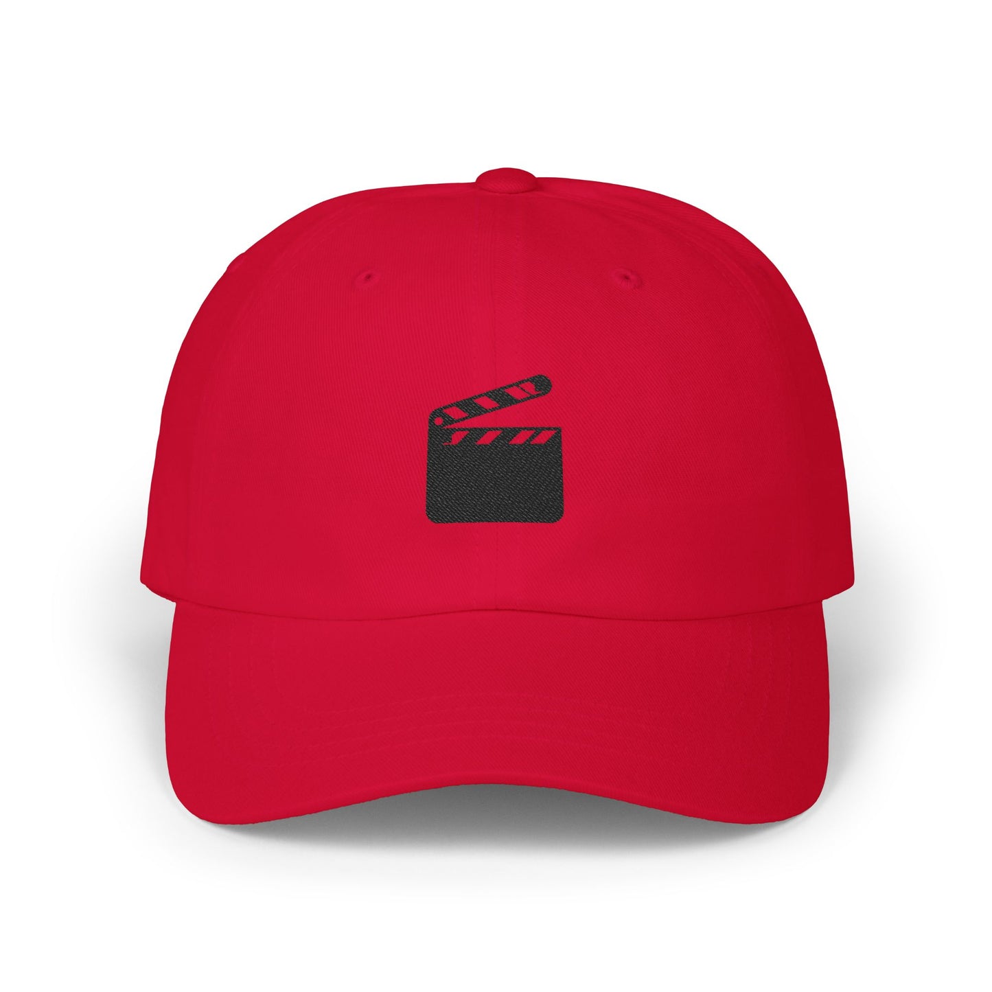 Dad Cap with Film Clapper Embroidery – Movie Director Hat Hats Printify Cranberry One size