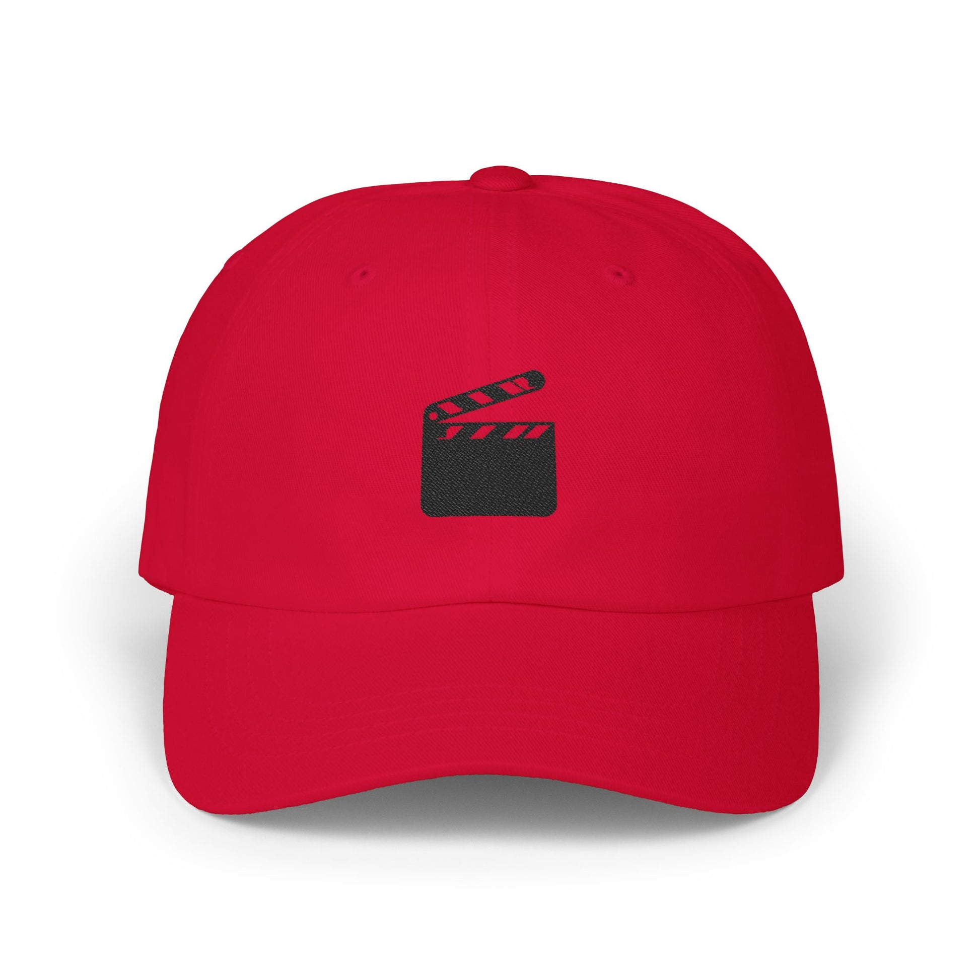 Dad Cap with Film Clapper Embroidery – Movie Director Hat Hats Printify Cranberry One size