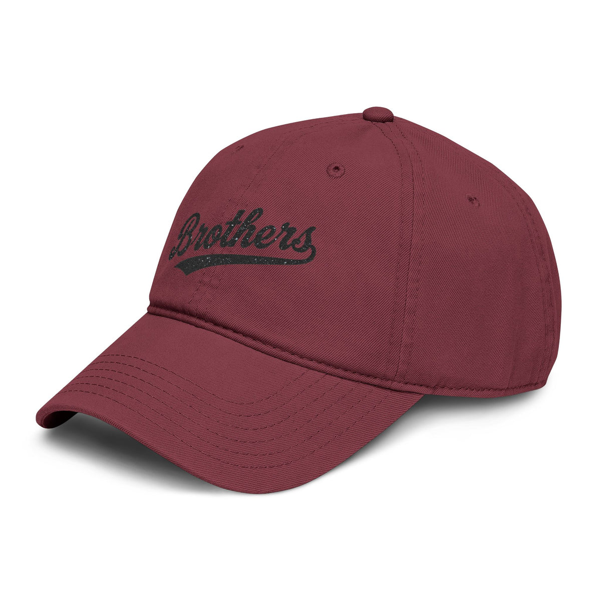 Brothers Embroidered Washed Baseball Cap Hats Printify