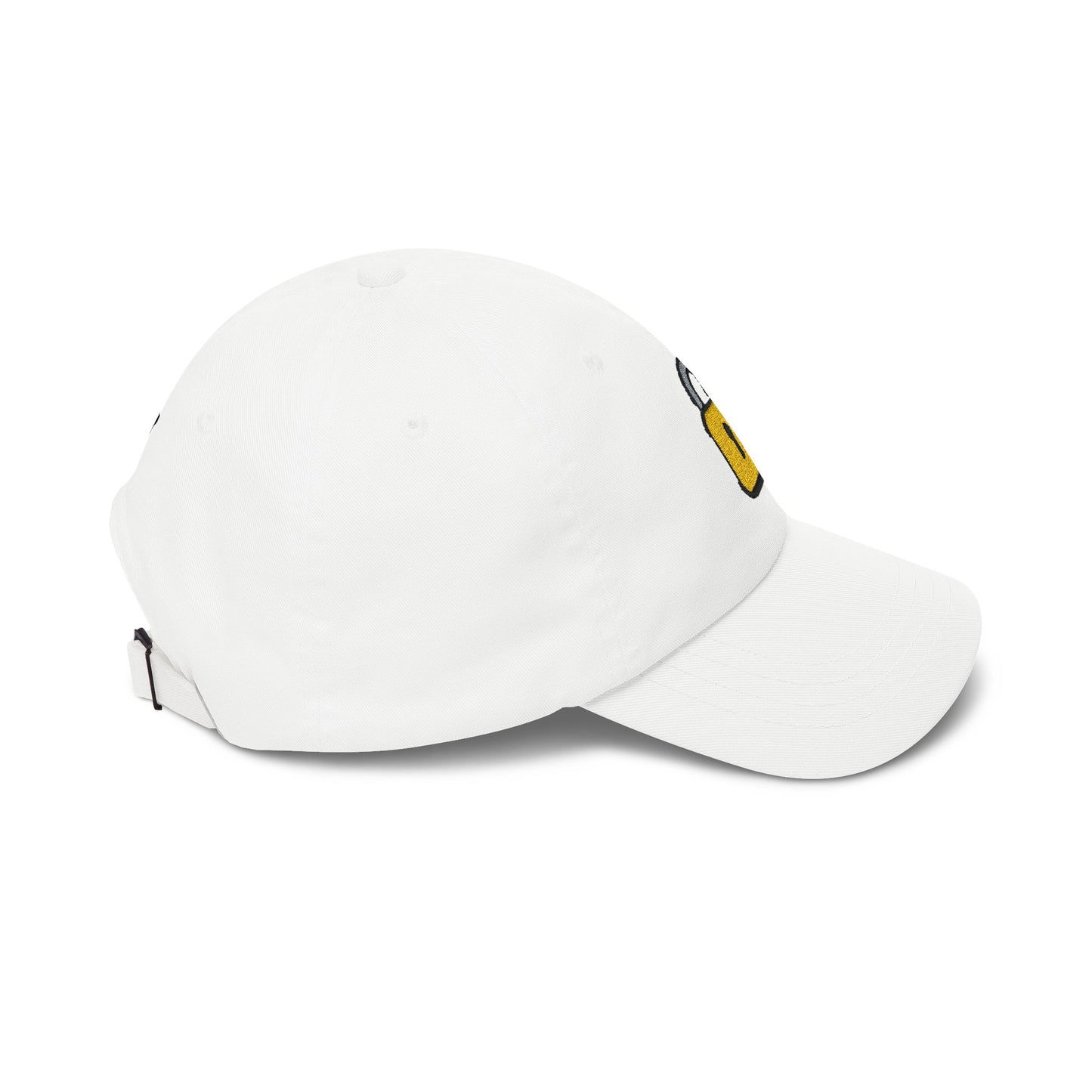 Lock Embroidered Dad Cap — Minimal Yellow Padlock Baseball Hat Hats Printify