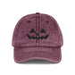 Vintage Pumpkin Face Halloween Cap Hats Printify One size Maroon
