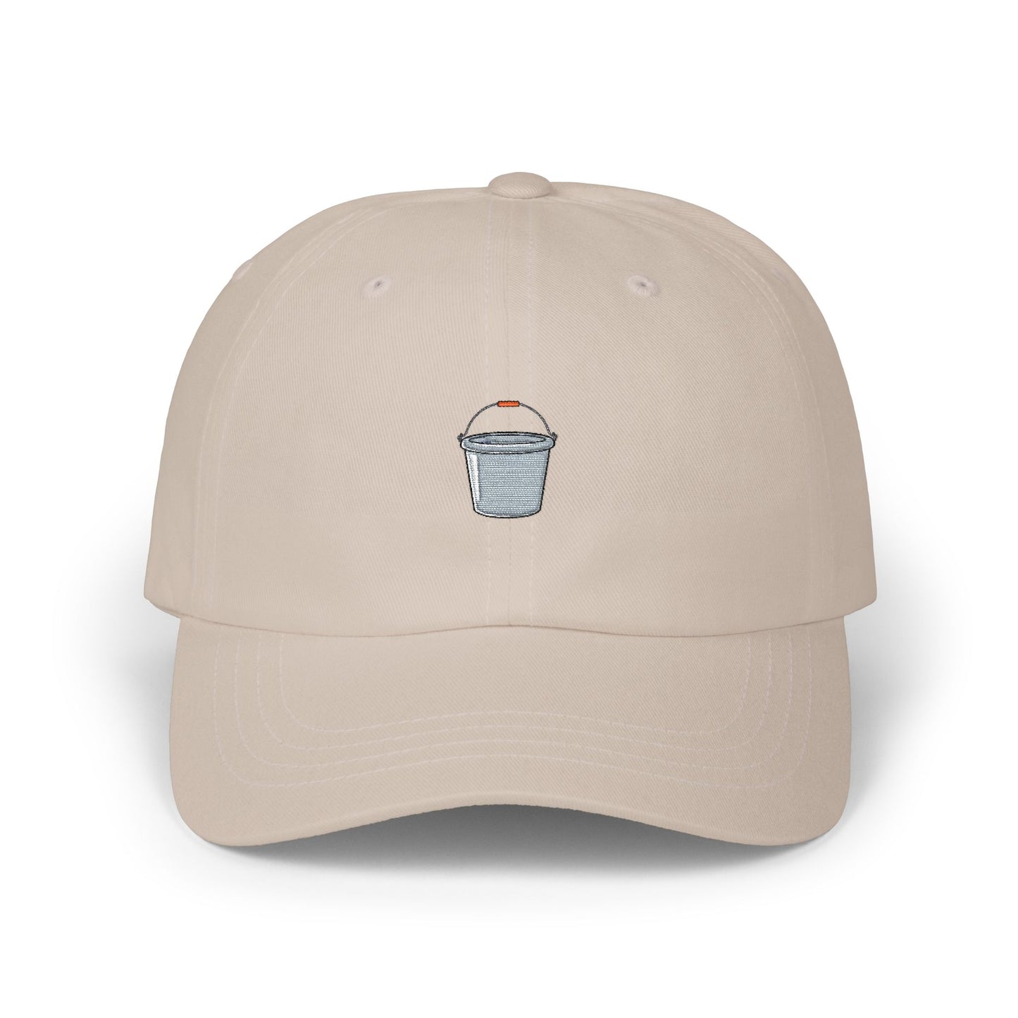 Dad Cap with Tiny Shaved Ice Embroidery – Minimal Summer Hat Hats Printify Stone One size