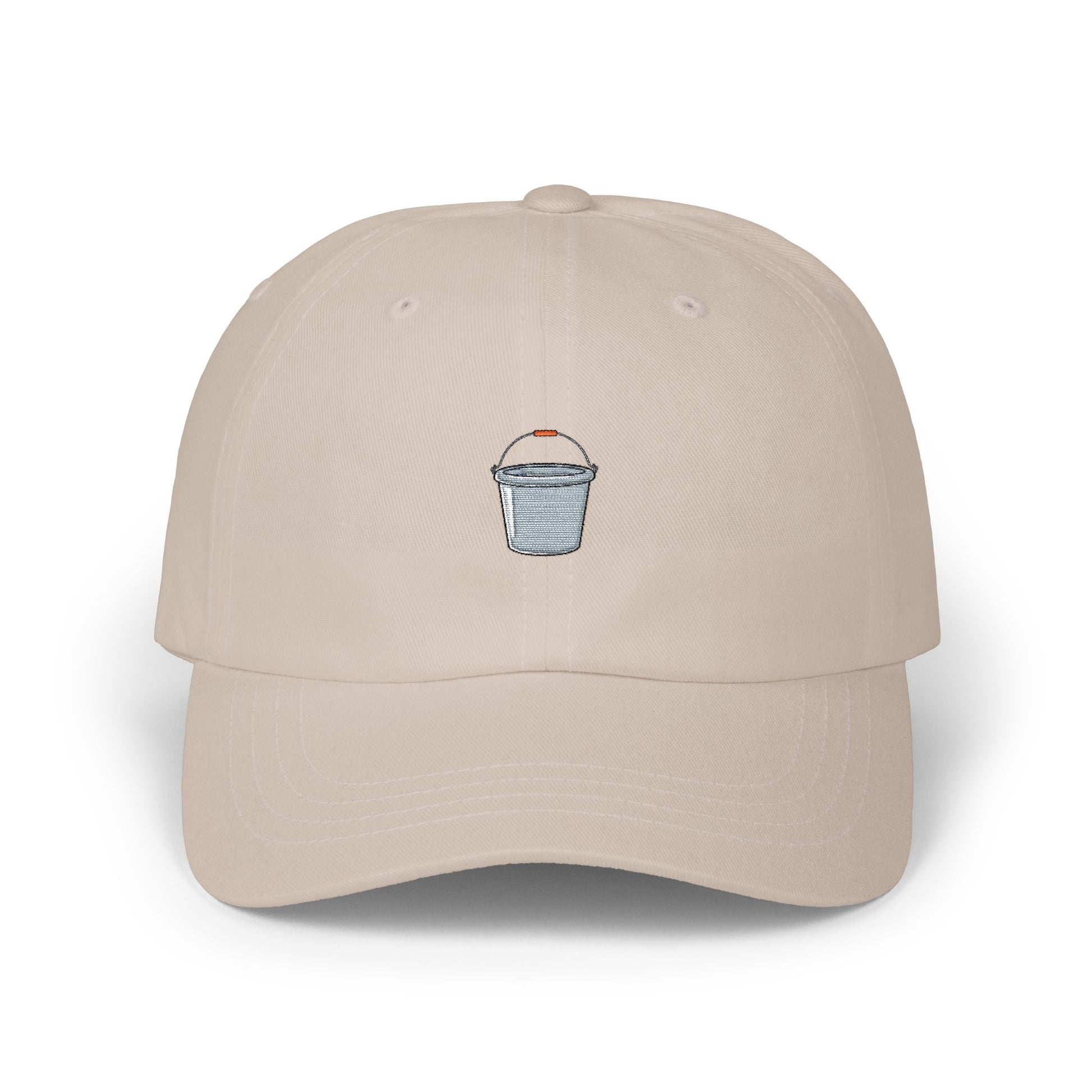 Dad Cap with Tiny Shaved Ice Embroidery – Minimal Summer Hat Hats Printify Stone One size