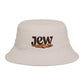 Bucket Hat — 'Jew' Logo with Bagels Embroidery | Retro Jewish Food Pride Cap Hats Printify One size Bone