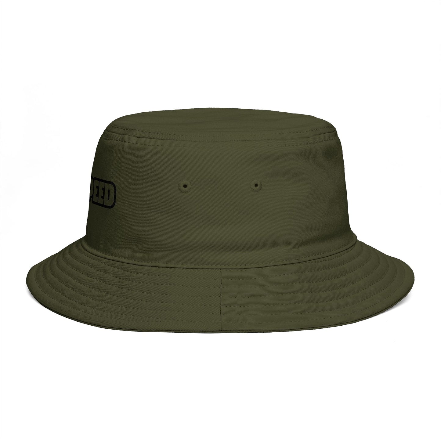 Godspeed Bucket Hat — Retro Script Embroidered Brown Sun Hat