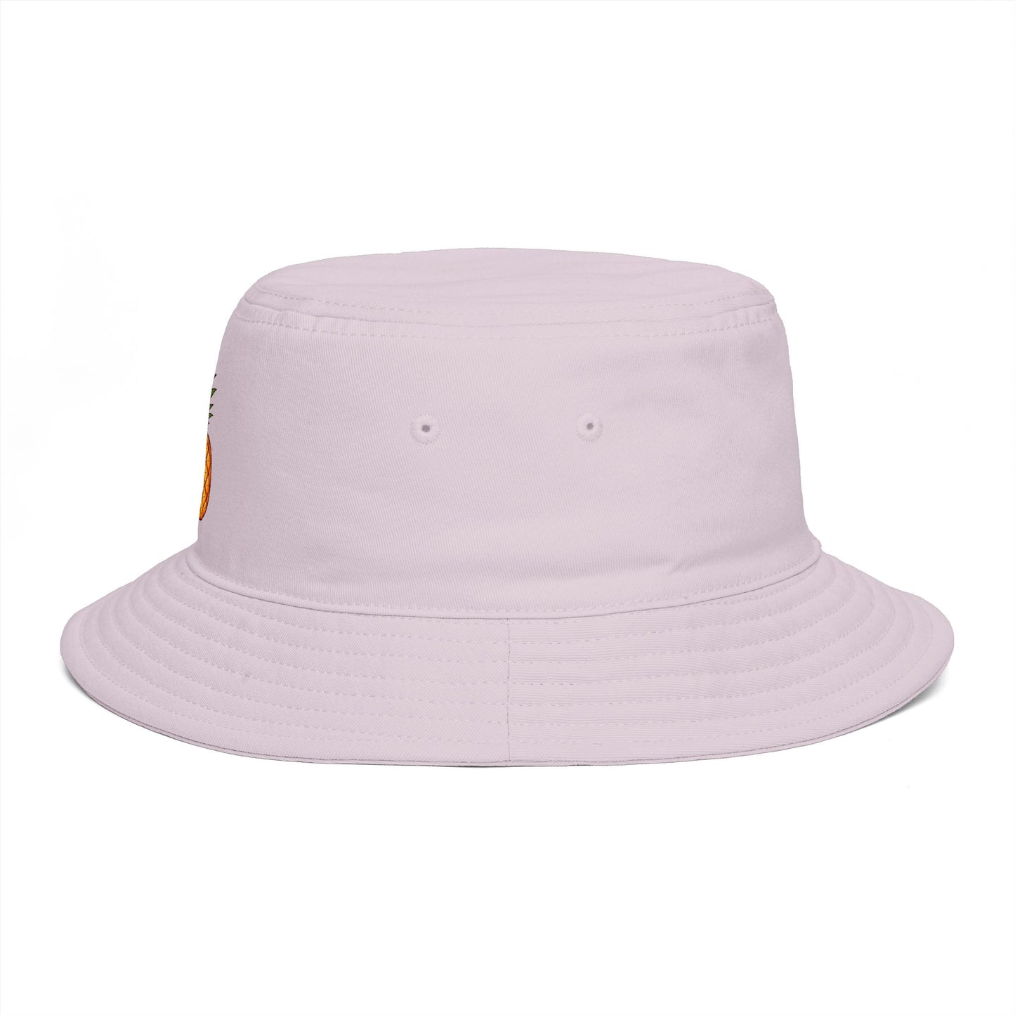Pineapple Embroidered Bucket Hat — Tropical Summer Sun Hat