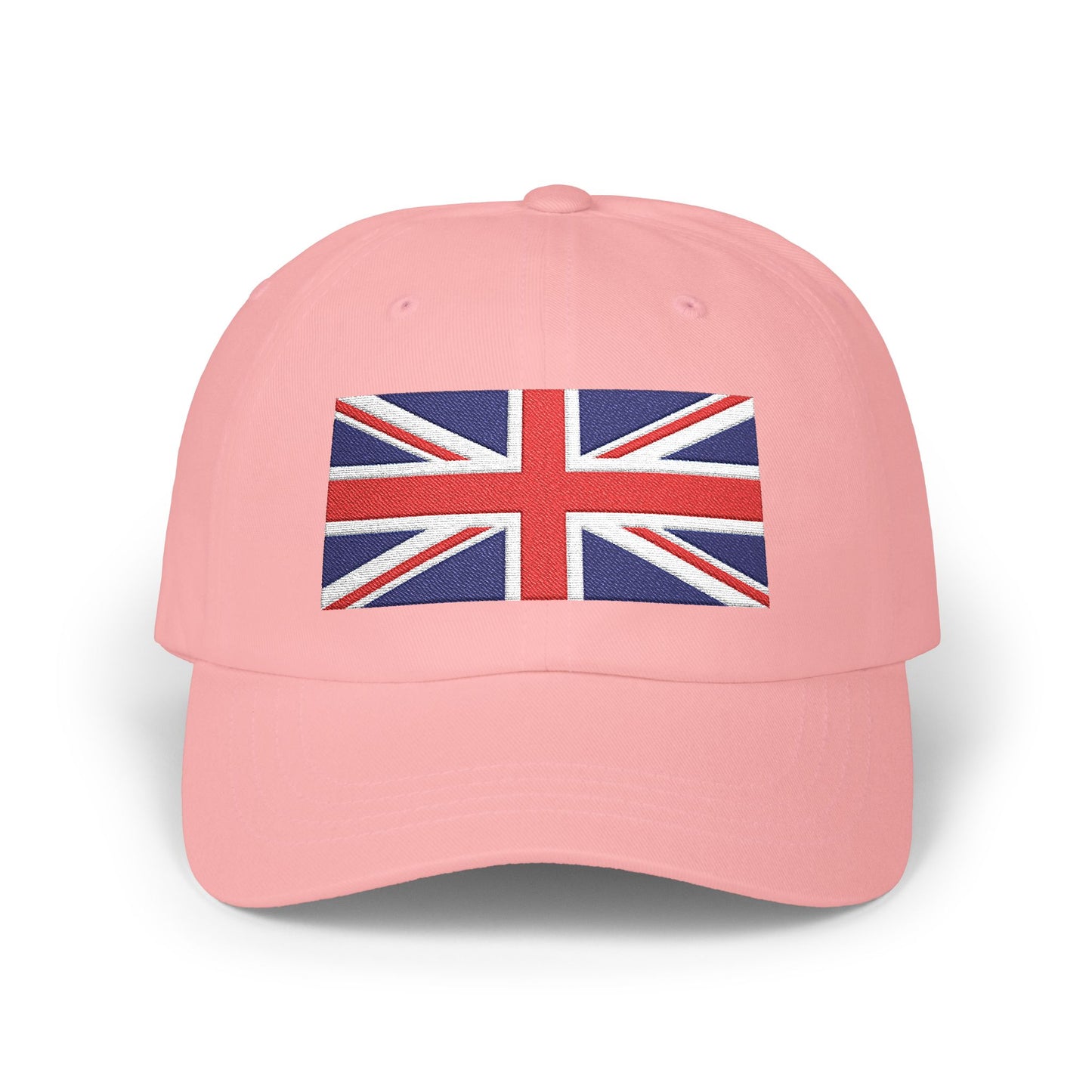 Union Jack Embroidered Dad Cap Hats Printify Pink One size