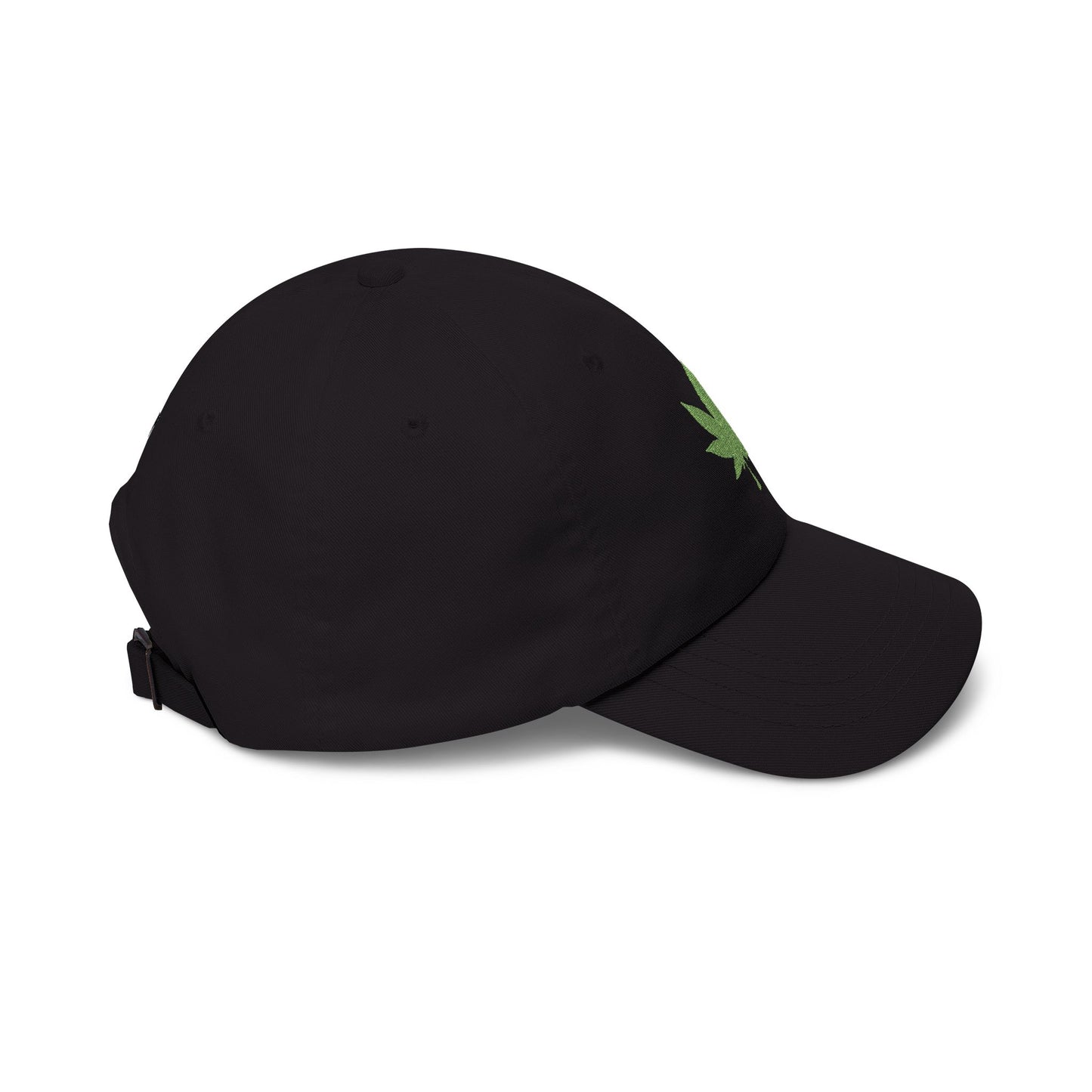 Classic Dad Cap – Embroidered Green Cannabis Leaf Baseball Hat