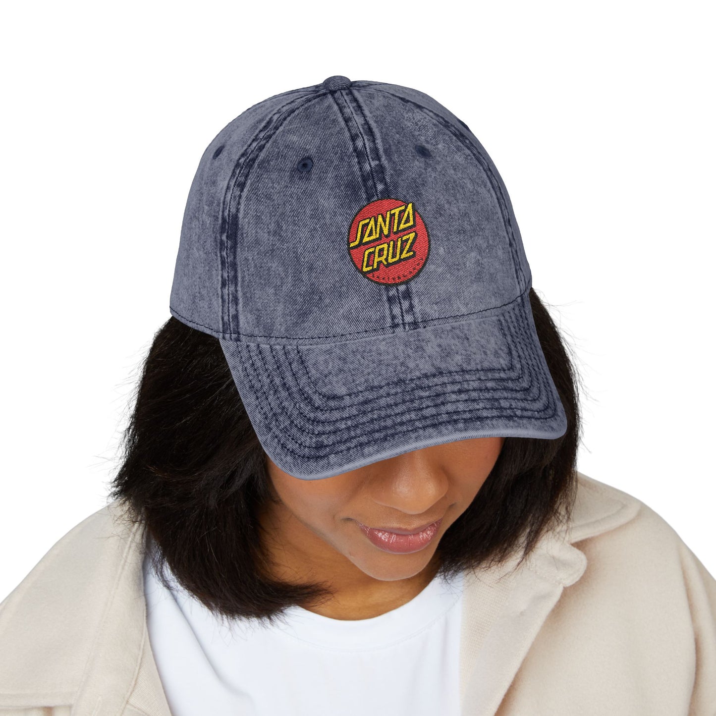Vintage Embroidered Cap — Santa Cruz Retro Baseball Hat