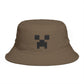 Pixel Creeper Face Bucket Hat | Gamer Minecraft Inspired Hat Hats Printify