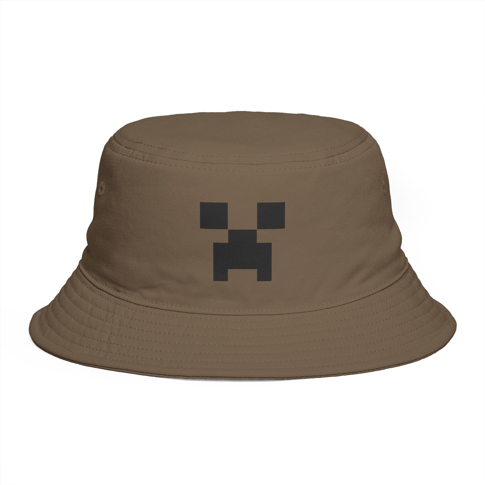 Pixel Creeper Face Bucket Hat | Gamer Minecraft Inspired Hat Hats Printify