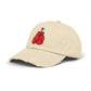 Boxing Gloves Distressed Cap - Red Gloves Dad Hat Hats Printify