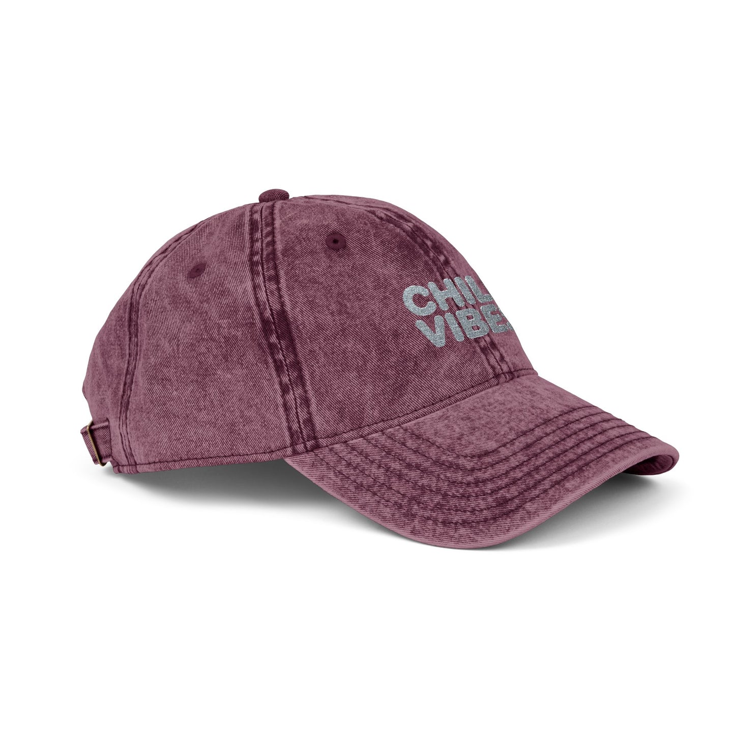 Chill Vibes Vintage Embroidered Cap Hats Printify