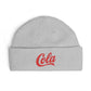 Cola Cuff Beanie — Retro Script Knit Hat Hats Printify One size Athletic Heather