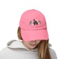Distressed Baseball Cap — LA Logo with Angel Wings & Clouds