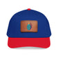 Leather Patch Baseball Cap — Retro Grenade Patch Hat Hats Printify One size Red / Royal / Light Brown patch Rectangle