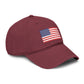 Embroidered American Flag Baseball Cap — Washed Cotton Patriotic Hat for 4th of July