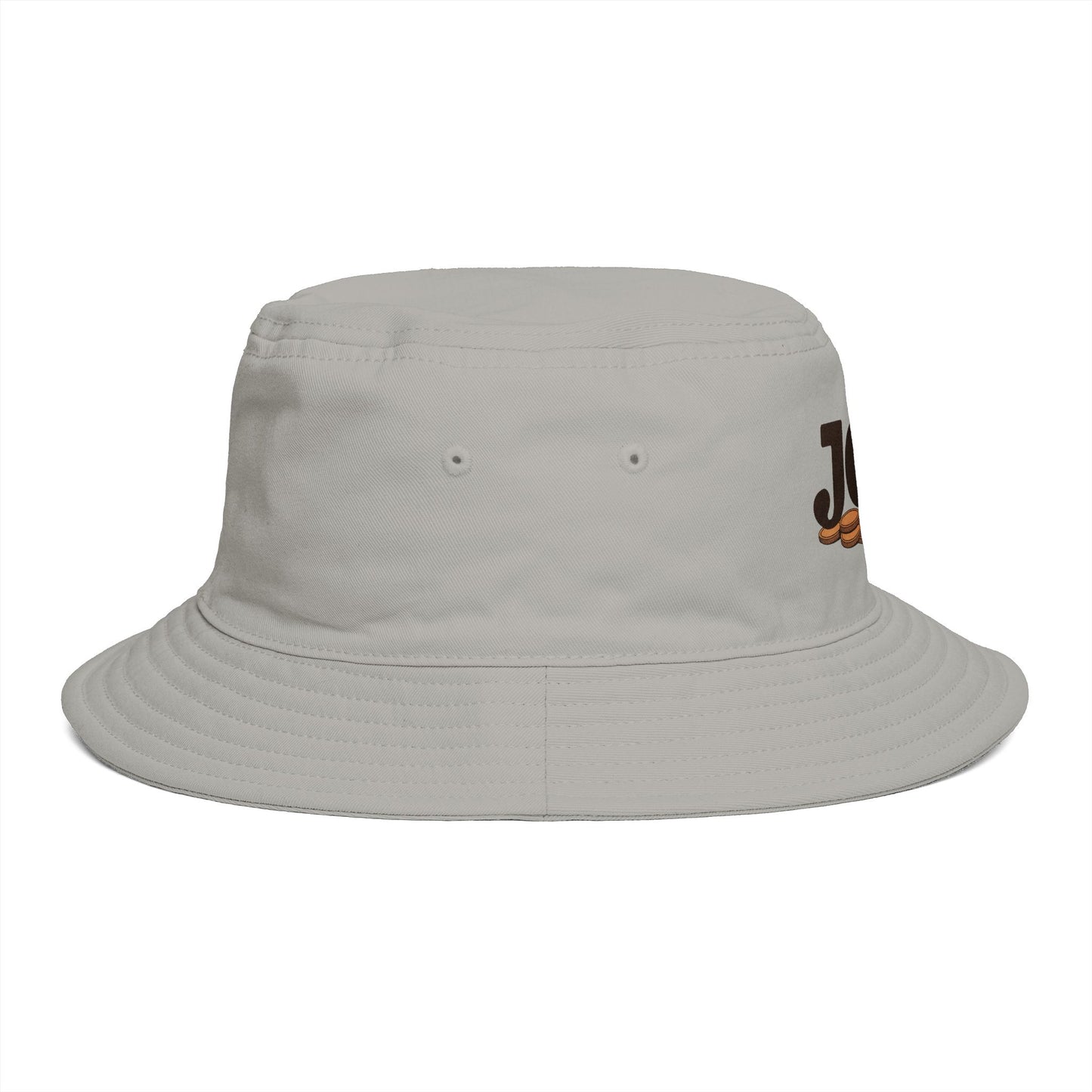Bucket Hat — 'Jew' Logo with Bagels Embroidery | Retro Jewish Food Pride Cap