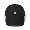 Distressed Bucket Hat — Embroidered Ice Bucket Design Cap Hats Printify Black One size