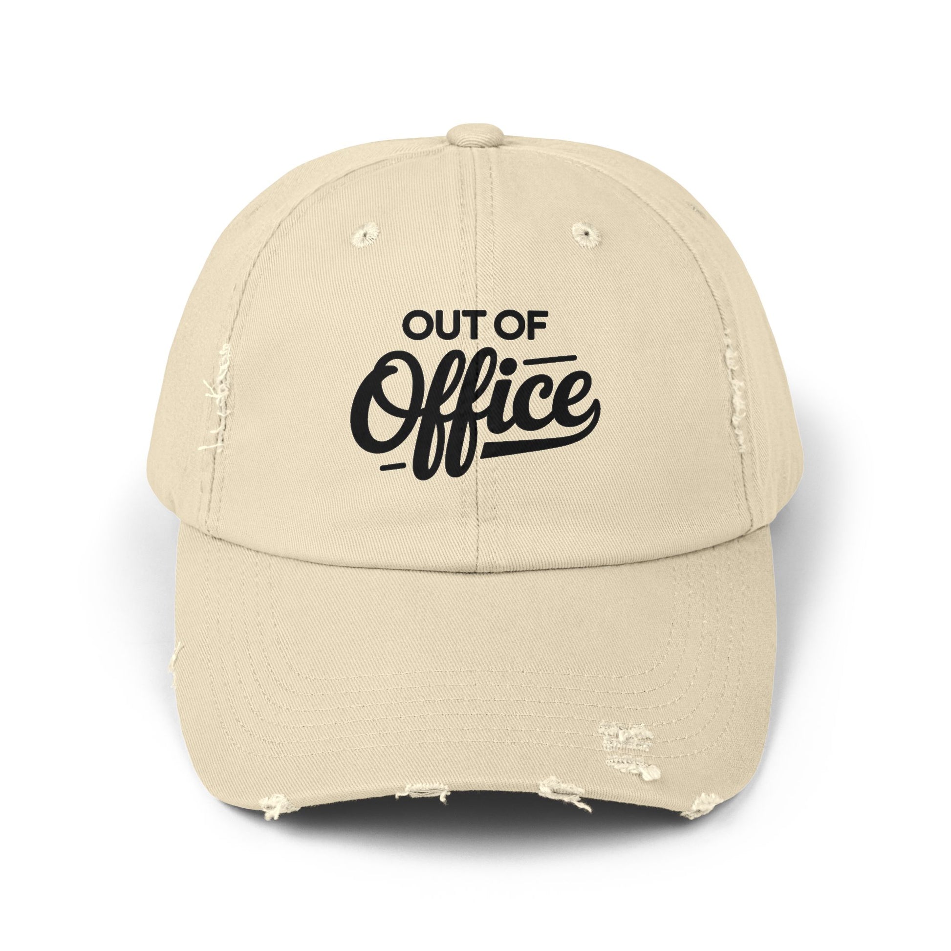 Unisex Distressed Cap Hats Printify Stone One size