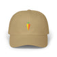 Carrot Embroidered Dad Cap — Minimal Vegetable Baseball Hat Hats Printify Khaki One size