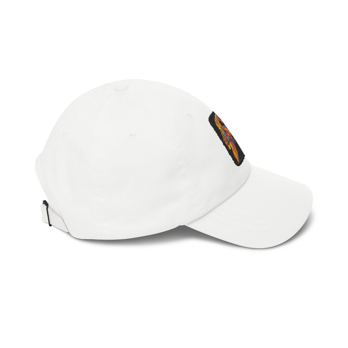 Dad Cap — Embroidered Fiery Lion Patch Baseball Hat Hats Printify