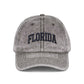 Florida Vintage Embroidered Cap - Washed Red Dad Hat Hats Printify One size Charcoal Grey